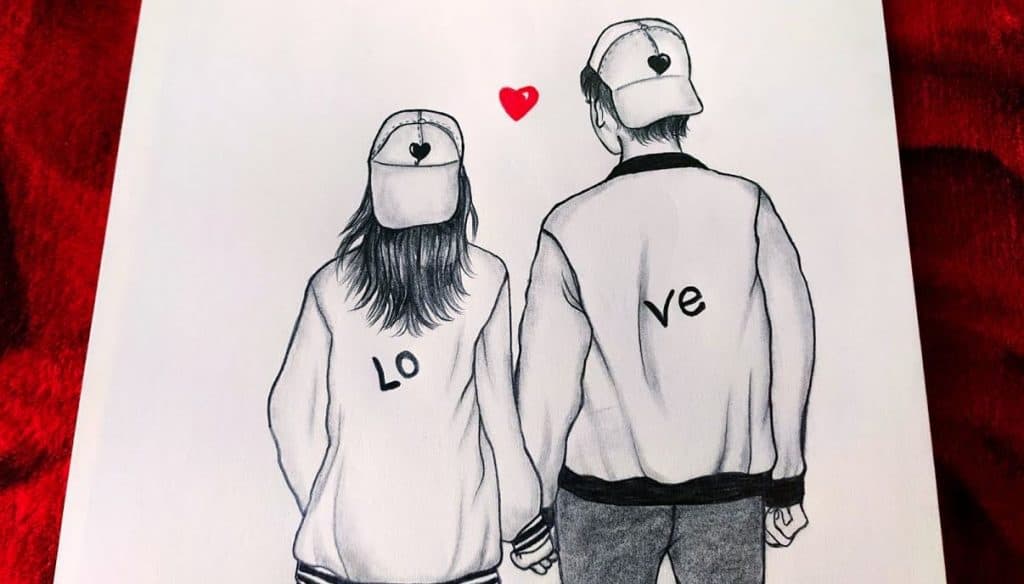 How to Draw boy and girl Holding Hands