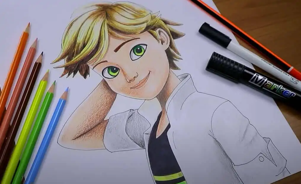How to draw Adrien Agreste