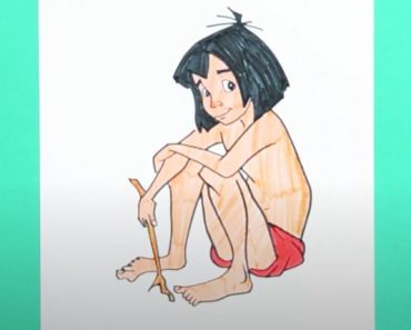 How to draw Mowgli from Jungle Book Step by Step
