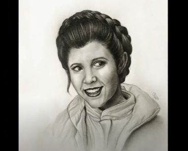 How to draw Princess Leia with Pencil