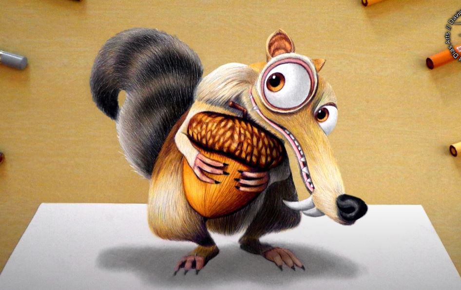 How to draw Scrat with Pencil