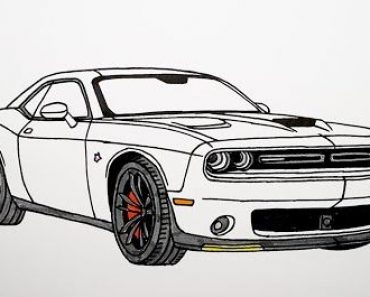 How to draw a Car || Dodge Charger Drawing