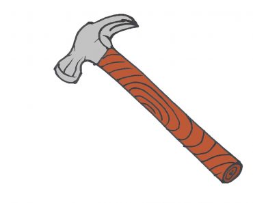 How to draw a Hammer Step by Step