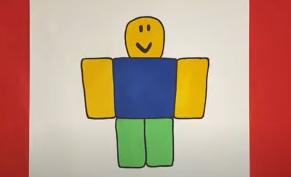 noob roblox draw