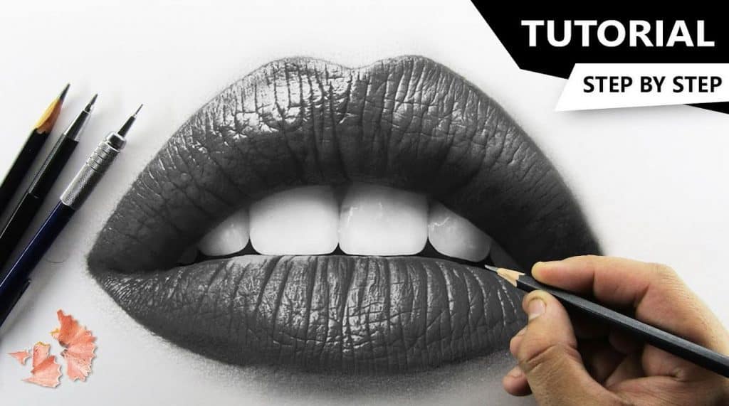How to draw realistic Lips
