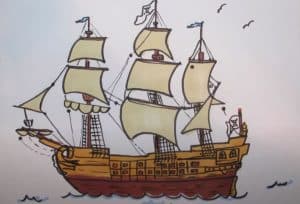 Pirate Ship Drawing