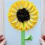 Folded Paper Sunflower Craft Step by Step
