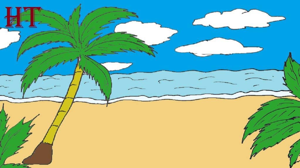How To Draw A Beach Scene