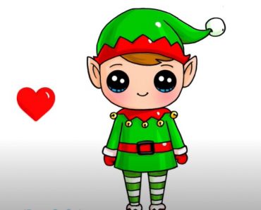 How To Draw A Christmas Elf Step by Step