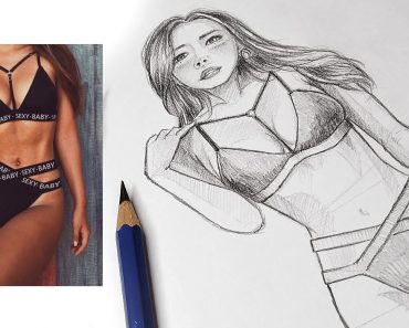 How To Draw A Girl In A Bikini Step by Step