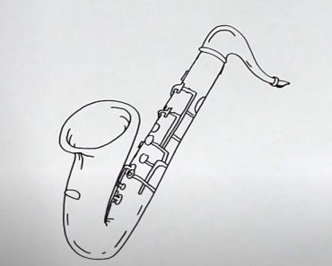 How To Draw A Saxophone Easy Step by Step