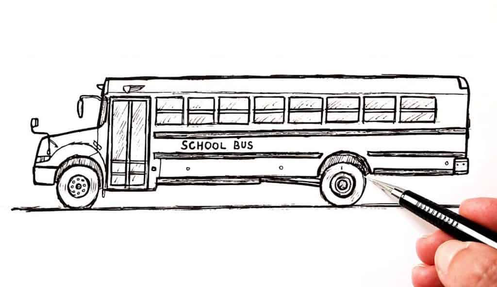 How To Draw A School Bus