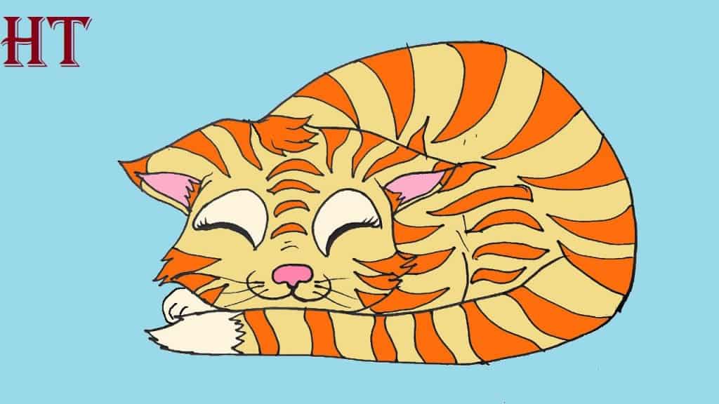 How To Draw A Sleeping Cat