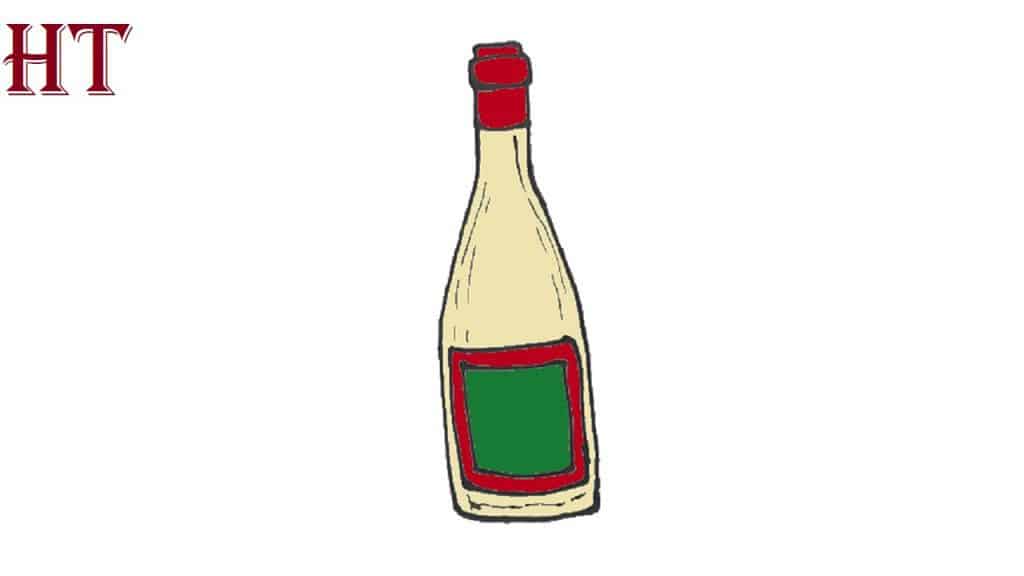 How To Draw A Wine Bottle