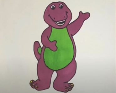 How To Draw Barney The Dinosaur