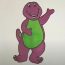 How To Draw Barney The Dinosaur