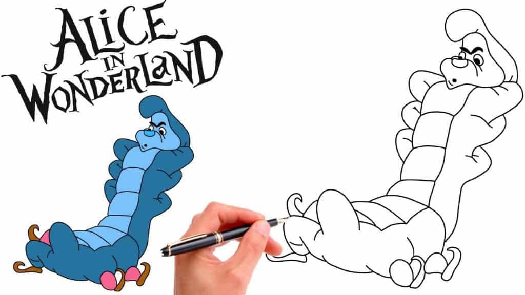 How To Draw Caterpillar from Alice in Wonderland