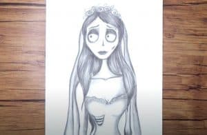 how to draw corpse bride