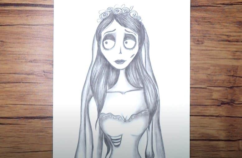 How To Draw Corpse Bride Step by Step