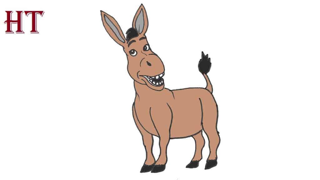 How To Draw Donkey From Shrek