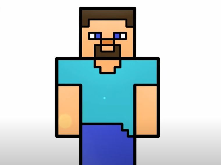 How To Draw Herobrine From Minecraft 