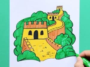 How To Draw The Great Wall Of China
