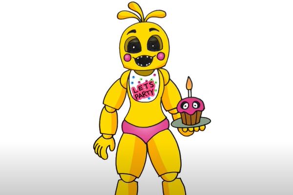 How to Draw Toy Chica- FNAF 2- Video Lesson 