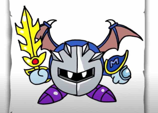 How to Draw Meta Knight from Kirby