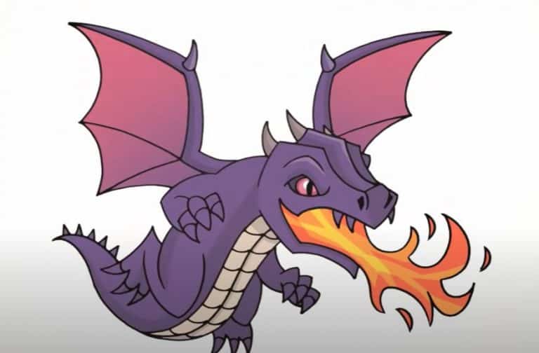 How to Draw a Fire Breathing Dragon Step by Step