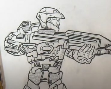 How to draw Master Chief Step by Step || Halo