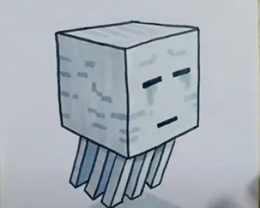 How to draw a Minecraft Ghast