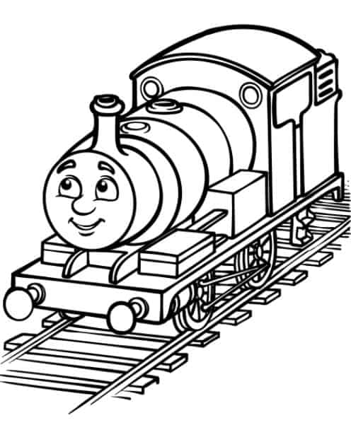 Thomas the Train Coloring Pages 9 - How to draw step by step