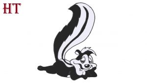 how to draw pepe le pew