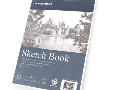 Bachmore Sketchpad 9X12″ Inch (68lb/100g), 100 Sheets of TOP Spiral Bound Sketch Book for Artist Pro & Amateurs
