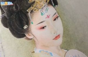 Chinese Girl Drawing and Painting