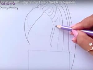 Sketching anime girl step-by-step with pencil for beginners, drawing tutorial, pencil sketch for artists, how to draw anime girls, step-by-step drawing guide.