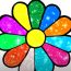 Glitter Toy Flower coloring and drawing for Kids