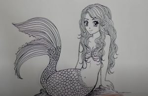How To Draw A Mermaid Girl