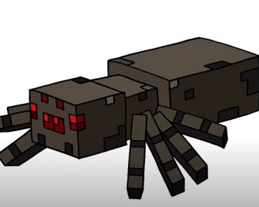 How To Draw A Minecraft Spider Step by Step