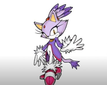 How To Draw Blaze the Cat from Sonic the Hedgehog
