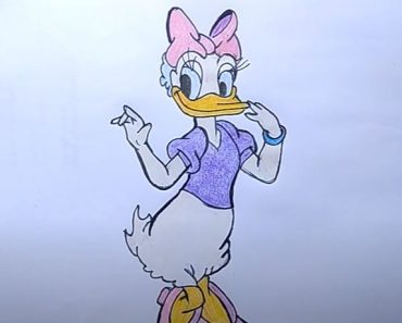 How To Draw Daisy Duck Step by Step || Cartoon Duck