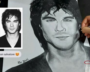 How To Draw Damon Salvatore with Pencil