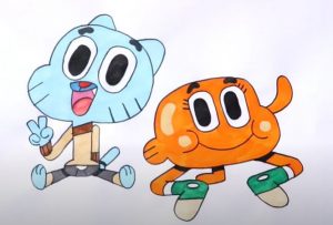 How To Draw Gumball And Darwin