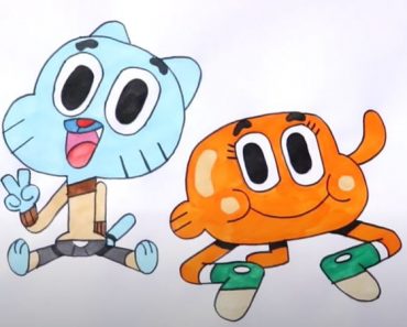 How To Draw Gumball And Darwin Step by Step