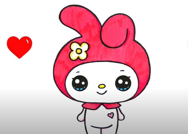 How to Draw My Melody Step by Step