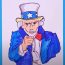 How To Draw Uncle Sam Step by Step