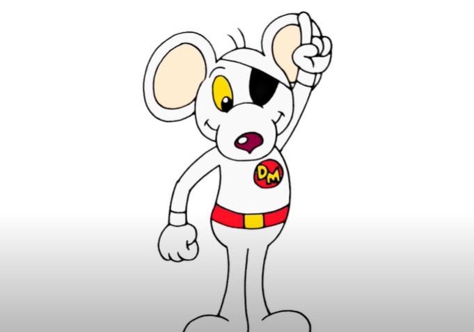 How to Draw Danger Mouse Step by Step || Cartoon Mouse Drawing