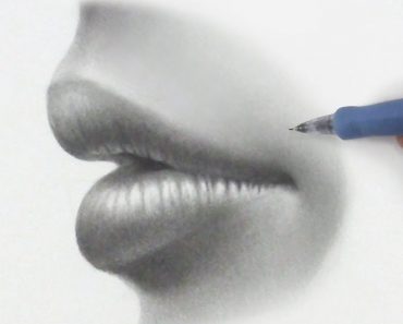 How to Draw Lips from the side Step by Step