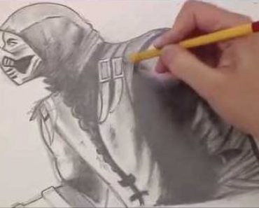 How to Draw Scorpion from Mortal Kombat X Step by Step