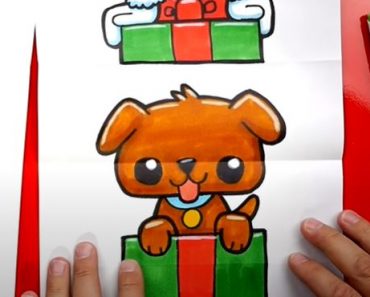 How to Draw a Christmas Puppy Step by Step